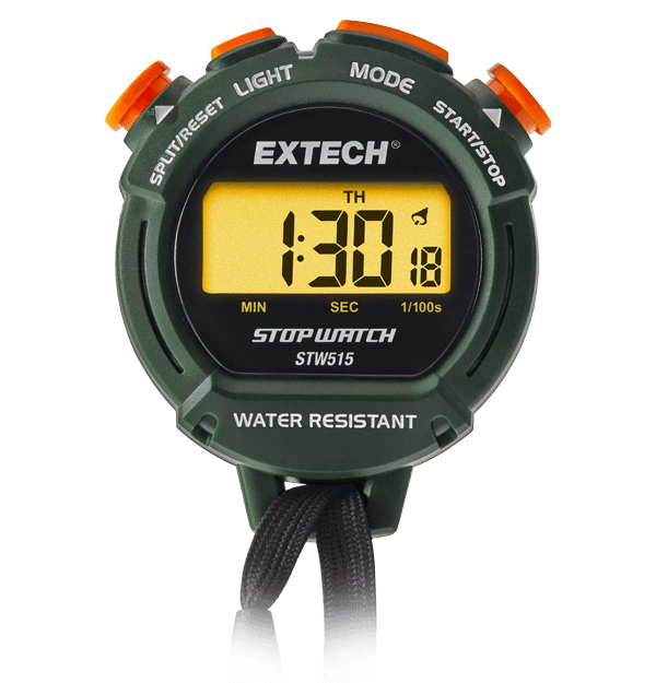 Extech STW515 Digital Stopwatch Clock with Calendar and Backlit Display Teledyne FLIR